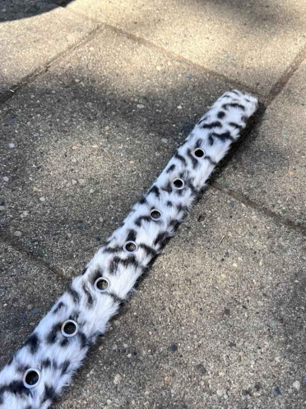 Leopard Print Belt with Single-Prong Buckle